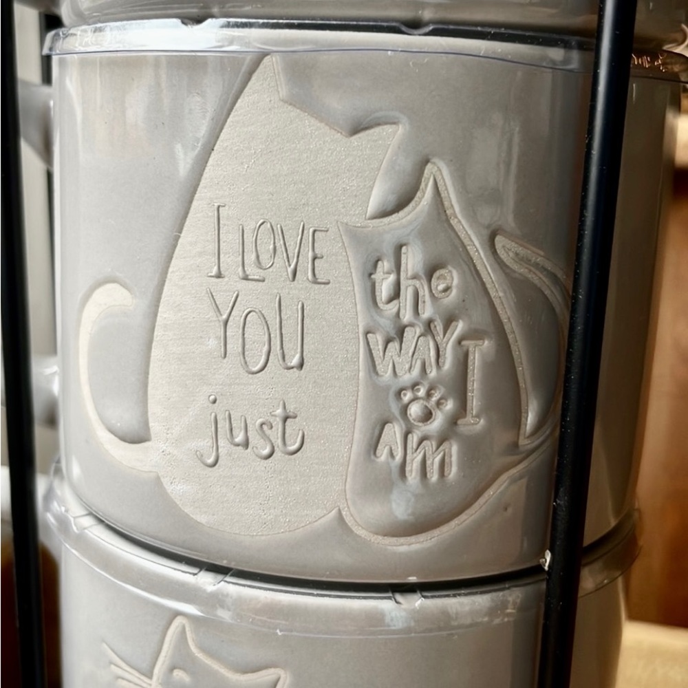 ☕️Adorable Cat 🐱 Mug Set with Stand ☕️🫖 NWT🐱 - Picture 3 of 16